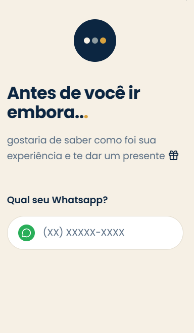 Antes de você ir embora…